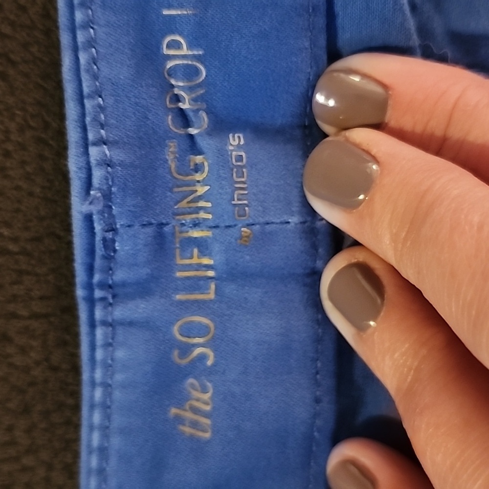 Chico's the SO Lifting crop pants blue size 12/Large (chico's 2) - Picture 8 of 9